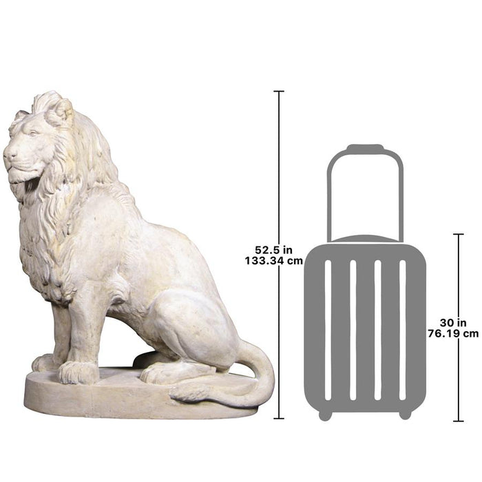 Design Toscano Stately Chateau Lion Sentinel Garden Statue: Right