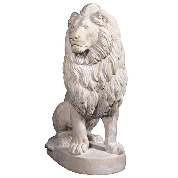 Design Toscano Stately Chateau Lion Sentinel Garden Statue: Left