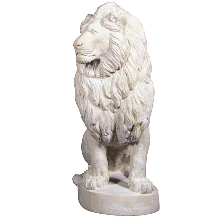 Design Toscano Stately Chateau Lion Sentinel Garden Statue: Left